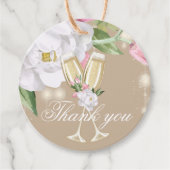 Luxury Champagne Birthday Party Danke Geschenkanhänger (Vorderseite)