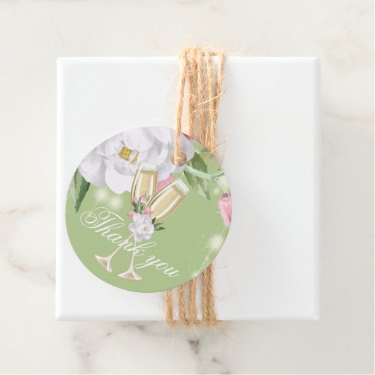 Luxury Champagne Birthday Party Danke Geschenkanhänger (Beispiel)