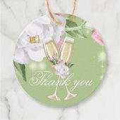 Luxury Champagne Birthday Party Danke Geschenkanhänger (Vorderseite)