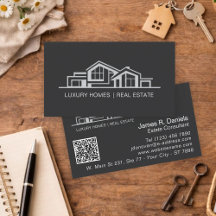 Luxury Charcoal Gray Real Estate Chic Professional