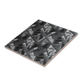 Luxury Charcoal Silver Abstract Oil Art Fliese (Seite)