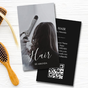 Luxury Chic Hair Friseur Beauty Salon QR Code Visitenkarte