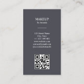 Luxury Chic Makeup Artist Beauty Salon QR Code Visitenkarte (Rückseite)