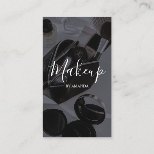 Luxury Chic Makeup Artist Beauty Salon QR Code Visitenkarte (Vorderseite)