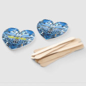 Luxury Chic Ruby Heart Personalized Fan Fächer (Non-assembled)