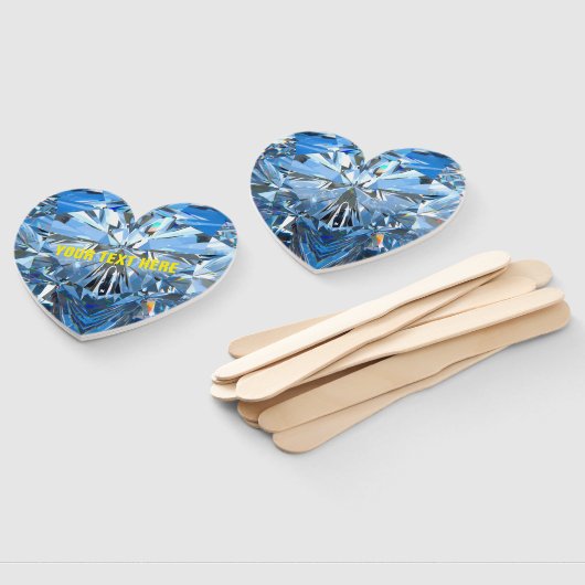 Luxury Chic Ruby Heart Personalized Fan Fächer (Non-assembled)