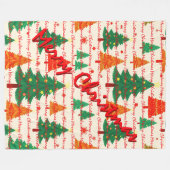 Luxury Christmas Christmas Trees Festive Fleecedecke (Vorderseite (Horizontal))