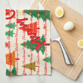 Luxury Christmas Christmas Trees Festive Geschirrtuch (Viertel Falte)