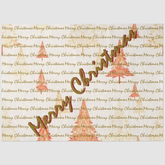 Luxury Christmas Christmas Trees Festive Seidenpapier (Vorderseite)