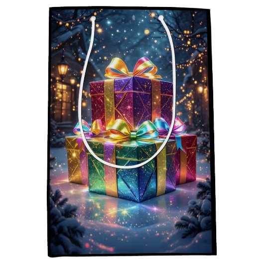 Luxury Christmas Gift Bag Mittlere Geschenktüte (Vorderseite)