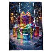 Luxury Christmas Gift Bag Mittlere Geschenktüte (Rückseite)