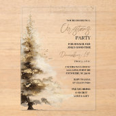 Luxury Christmas Party Acryleinladungen (Vorderseite)