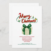 Luxury Christmas Party Invitation Dankeskarte (Vorne/Hinten)