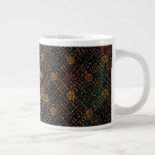 Luxury, Christmas Pattern, Gold Merry Christmas Jumbo-Tasse (Rechts)
