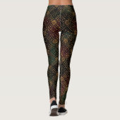 Luxury, Christmas Pattern, Gold Merry Christmas Leggings (Rückseite)