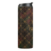 Luxury, Christmas Pattern, Gold Merry Christmas Thermosbecher (Nach links gedreht)