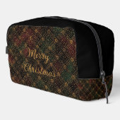 Luxury, Christmas Pattern, Gold Merry Christmas Waschbeutel (Rechte Ecke)