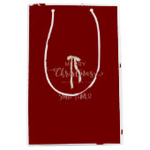 Luxury Christmas Personalized Merry Christmas  Mittlere Geschenktüte (Vorderseite)