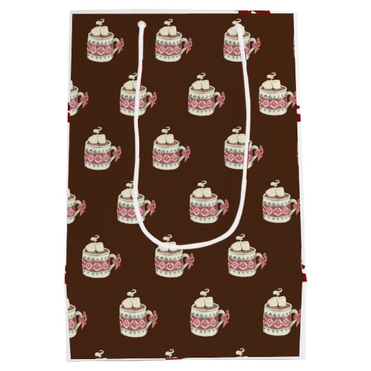 Luxury Christmas Personalized Merry Christmas Mittlere Geschenktüte (Rückseite)