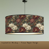 Luxury Christmas Red and Winter White Floral Seidenpapier