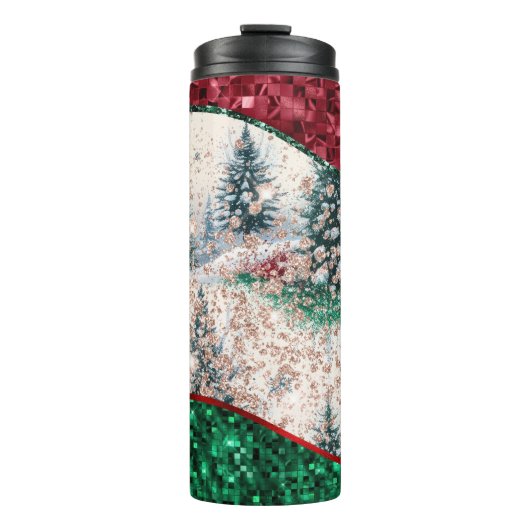 Luxury Christmas Trees Tumbler Thermosbecher (Vorderseite)