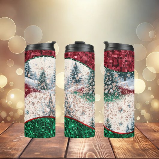 Luxury Christmas Trees Tumbler Thermosbecher