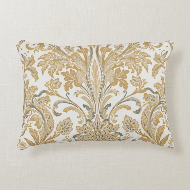 Luxury, Classic,Elegant,Gold Beige Pattern Dekokissen (Vorderseite)