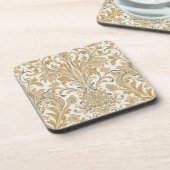 Luxury, Classic,Elegant,Gold Beige Pattern Getränkeuntersetzer (Linke Seite)