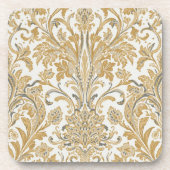 Luxury, Classic,Elegant,Gold Beige Pattern Getränkeuntersetzer (Vorderseite)