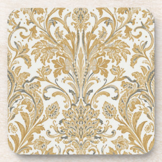 Luxury, Classic,Elegant,Gold Beige Pattern Getränkeuntersetzer