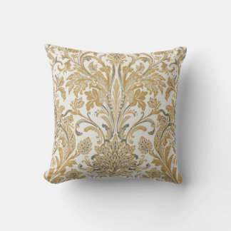 Luxury, Classic,Elegant,Gold Beige Pattern Kissen