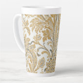 Luxury, Classic,Elegant,Gold Beige Pattern Milchtasse (Linke Ecke)