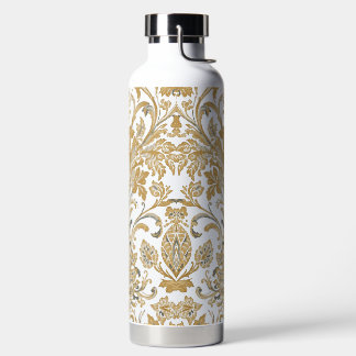 Luxury, Classic,Elegant,Gold Beige Pattern Trinkflasche