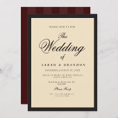 Luxury Classic Elegant Vintage Style Wedding Einladung