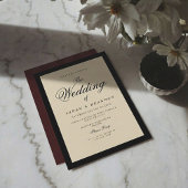 Luxury Classic Elegant Vintage Style Wedding Einladung