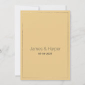 Luxury classy black gold peony floral RSVP Einladung (Rückseite)