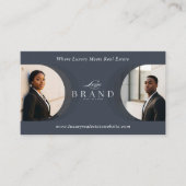 Luxury Classy Dual Agent Professional Real Estate Visitenkarte (Vorderseite)