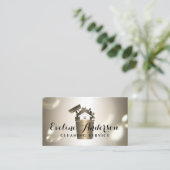 Luxury cleaning logo and bubbles visitenkarte (Stehend Vorderseite)