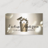 Luxury cleaning logo and bubbles visitenkarte (Vorderseite)