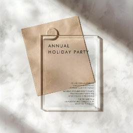 Luxury Clear Acrylic Annual Holiday Party  Acryleinladungen