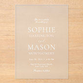 Luxury Clear Acrylic Wedding Invitation  Acryleinladungen (Vorderseite)
