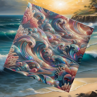 Luxury Coastal Living | Coral Reef Ocean Waves Fliese