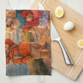 Luxury Cockapoo British Coastal  Geschirrtuch (Viertel Falte)