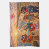 Luxury Cockapoo British Coastal  Geschirrtuch (Vertikal)