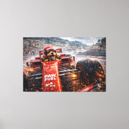 Luxury Cockapoo Racing Canvas – Cinematic Dog Art Leinwanddruck