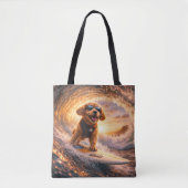 Luxury Cockapoo Surf – Ocean Dog Art Tasche (Vorderseite)