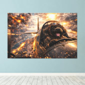 Luxury Cockapoo Wall Art – Aviation Dog Modern Leinwanddruck (Insitu (Holzboden))