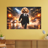Luxury Cockapoo Wall Art – City Night Modern Leinwanddruck (Insitu (Wohnzimmer))