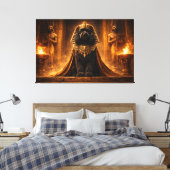 Luxury Cockapoo Wall Art – Egyptian Pharaoh Bold Leinwanddruck (Insitu (Schlafzimmer))