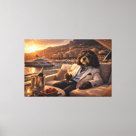 Luxury Cockapoo Wall Art – Monaco Yacht Lifestyle  Leinwanddruck